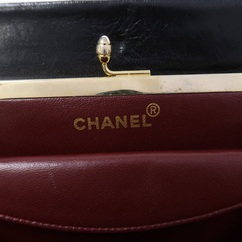 CHANEL CC GHW Chain Shoulder Bag Calfskin Leather Black v6