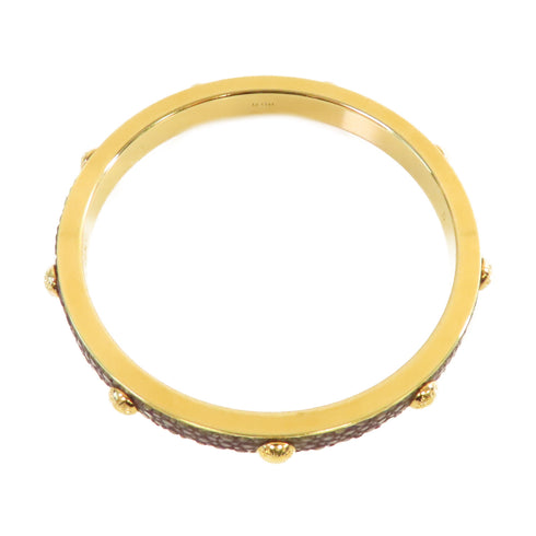 LOUIS VUITTON LV Bangle S Metal Purple Gold Tone Color