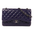 CHANEL CC SHW Large Classic Chain Shoulder Bag Lambskin Leather Purple
