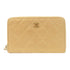 CHANEL Quilted CC GHW Wallet Calfskin Leather Gold