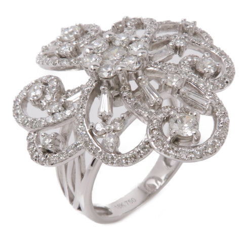 JEWELRY Diamond Ring 18K White Gold US#6.5