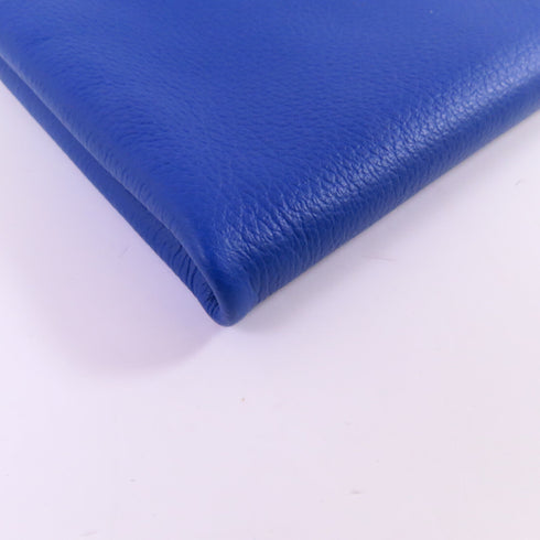 HERMES GHW Atout I4 Pouch Card Holder Pouch Evercolor Leather Bleu Electrique