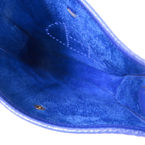 HERMES GHW Evelyne TPM Shoulder Bag Clemence Leather Bleu Royal