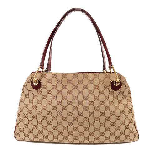 GUCCI GG GHW Shoulder Bag Canvas 121023