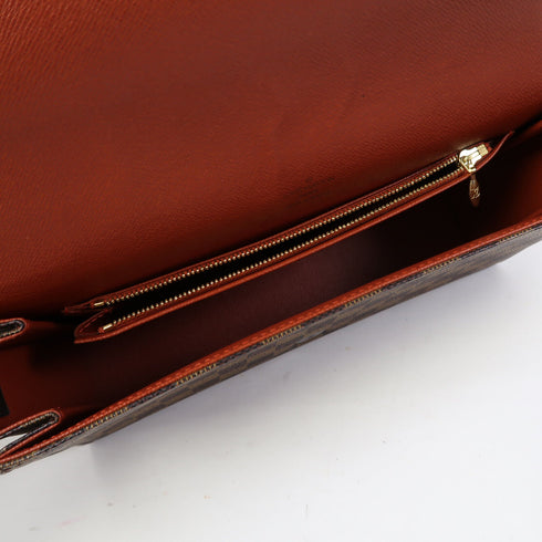 LOUIS VUITTON LV Tribeca Ron Shoulder Bag N51160 Damier Ebene Brown