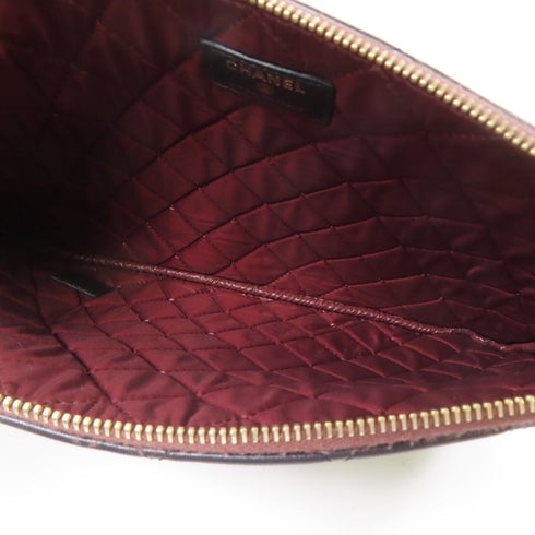 CHANEL CC GHW Clutch Bag A82545 Lambskin Leather Black