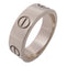 CARTIER Love Ring 18K White Gold Silver #51 US#5.5