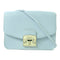 FURLA GHW Chain Shoulder Crossbody Bag Calfskin Leather Light Blue