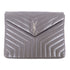 SAINT LAURENT YSL Clutch Bag Pouch 483236 Calfskin Leather Grey