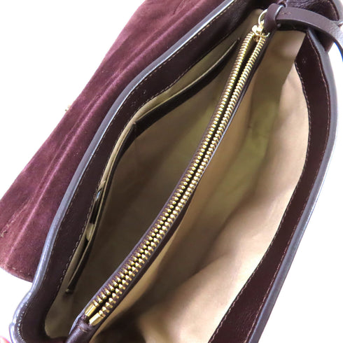 Chloe GHW Faye Day Handbag Shoulder Bag Calfskin Leather 4175665.04 Brown