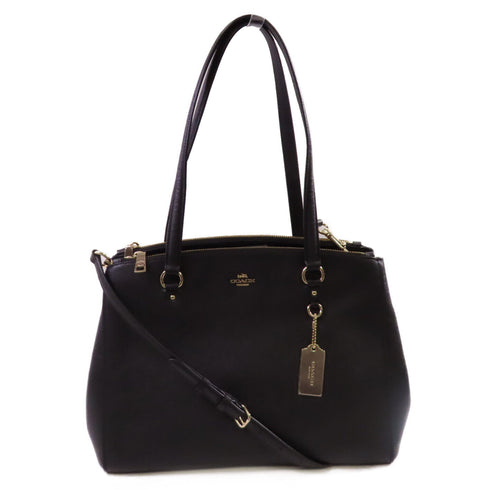 COACH GHW Handbag Shoulder Bag Crossbody Calfskin Leather 37148 Black