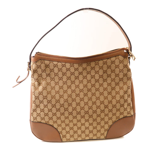GUCCI GG GHW Bree Micro Hobo Shoulder Bag 449244 Canvas Brown