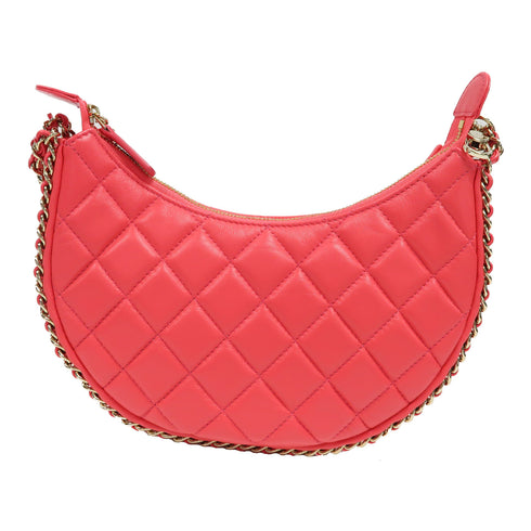 CHANEL Quilted CC GHW Moon Bag Shoulder Bag AS3917 Lambskin Leather Pink
