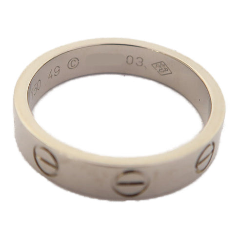 CARTIER Love Ring Mini 18K White Gold US#4.5 #49