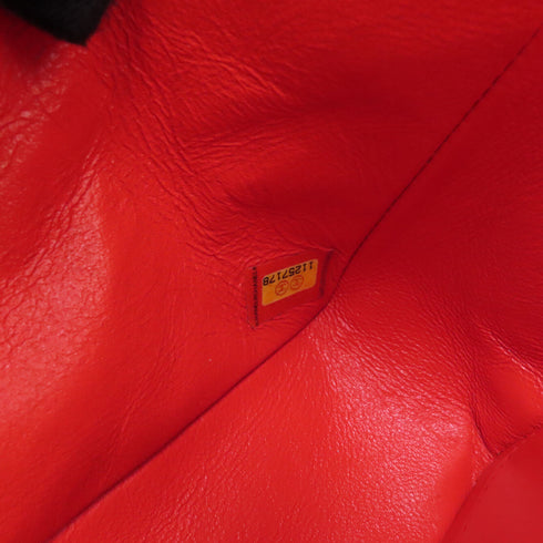 CHANEL Quilted CC SHW Chain Shoulder Bag Calfskin Leather Red v2