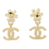CHANEL CC Earrings Metal Gold v4