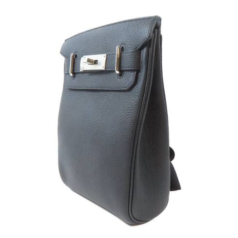 HERMES PHW Hac A Dos PM Backpack Rucksack Togo Leather Noir Black