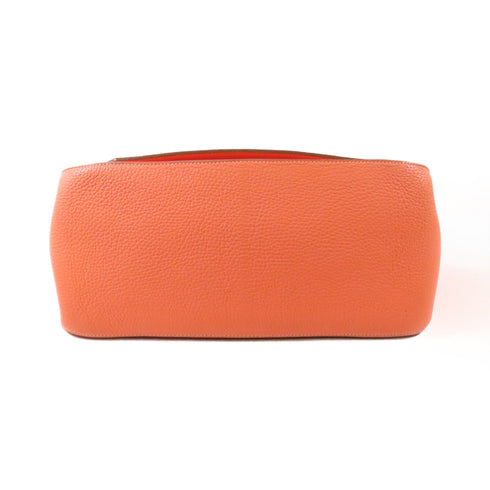 HERMES PHW Jypsiere 34 Shoulder Bag Clemence Leather Crevette/Pink