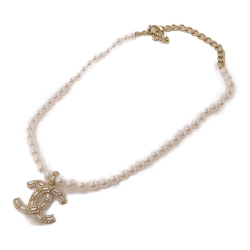 CHANEL CC Necklace Metal PVC