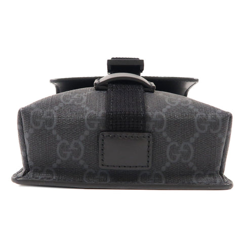 GUCCI GG SHW Shoulder Crossbody Bag PVC Coated Canvas Black
