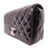 CHANEL Quilted/Herringbone CC SHW Chain Shoulder Bag Patent Leather Black