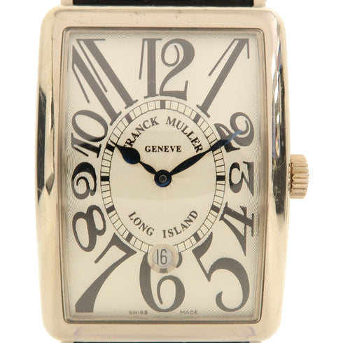 FRANCK MULLER Long Island 32mm Automatic Watch 1150 SC DT 18K White Gold Silver