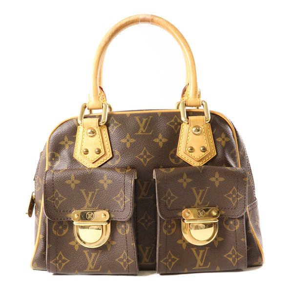 LOUIS VUITTON LV GHW Manhattan PM Handbag M40026 Monogram Brown v2