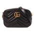 GUCCI GG GHW GG Marmont Chain Shoulder Bag 448065 Calfskin Leather Black