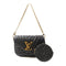LOUIS VUITTON LV GHW New Wave 2 Way Bag M56461 Calfskin Leather Black v1