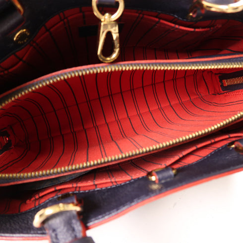 LOUIS VUITTON LV GHW Montaigne BB 2 Way Bag M42747 Monogram Empreinte Navy