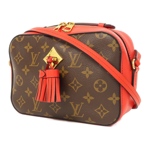 LOUIS VUITTON LV GHW Saintonge Shoulder Bag M43556 Monogram Brown/Red