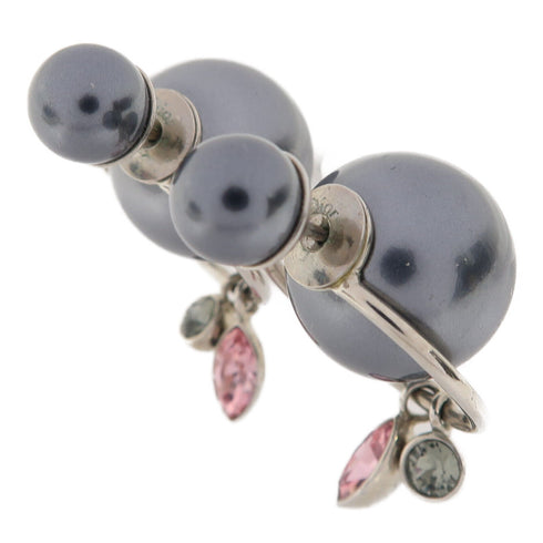 Christian Dior CD Earrings Metal/PVC Black/Silver/Pink