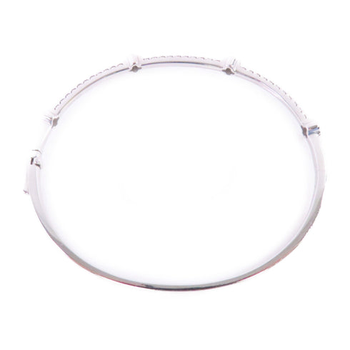 Jewelry SHW 0.707ct Diamond Bangle Bracelet 18K White Gold