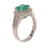 Fine Jewelry 1.363ct Emerald 0.60ct Diamond Ring US#6.5 PT900 Platinum