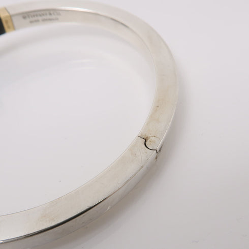 TIFFANY&CO T Bracelet Bangle Accessories 18KYG Ceramic 925 Sterling Silver