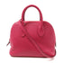 HERMES PHW Mini Bolide 2 Way Shoulder Bag Chevre Leather Rose Pourpre Pink