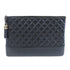 CHANEL Quilted CC GHW Clutch Bag Calfskin Leather Black