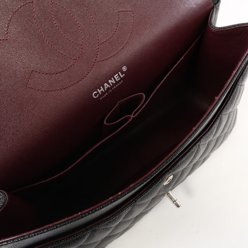 CHANEL Quilted CC SHW Classic Jumbo Chain Shoulder Bag A58600 Black