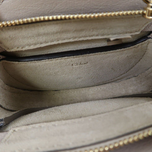 Chloe GHW Mini Pixie Deals Chain Shoulder Bag Calfskin Leather Grey