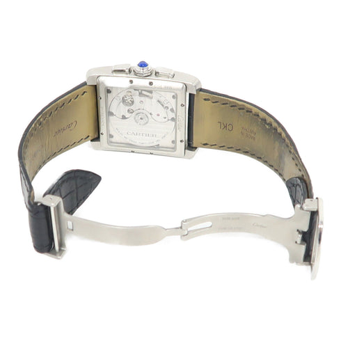 CARTIER Tank MC Chronograph Automatic Watch W5330007 Steel White