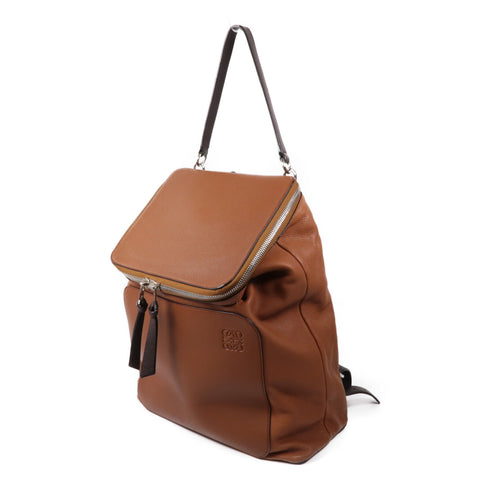 LOEWE SHW Backpack Calfskin Leather Brown
