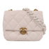 CHANEL CC Chain Shoulder Bag Calfskin Leather White