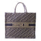 Christian Dior CD Dior Tote Bag Shoulder Handbag Canvas Navy Blue Beige
