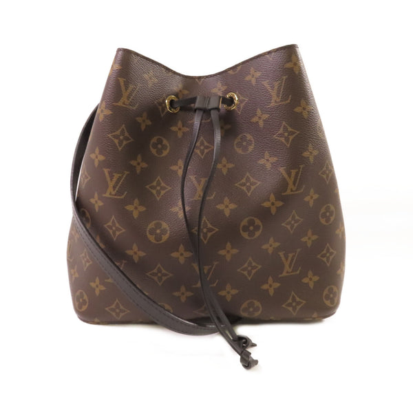 LOUIS VUITTON LV GHW NeoNoe MM Shoulder Bag M44020 Monogram Brown Black