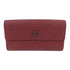 CHANEL Quilted CC SHW Long Wallet Calfskin Leather Red