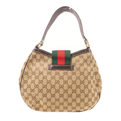 GUCCI GG GHW Shoulder Bag 233608 Canvas Brown