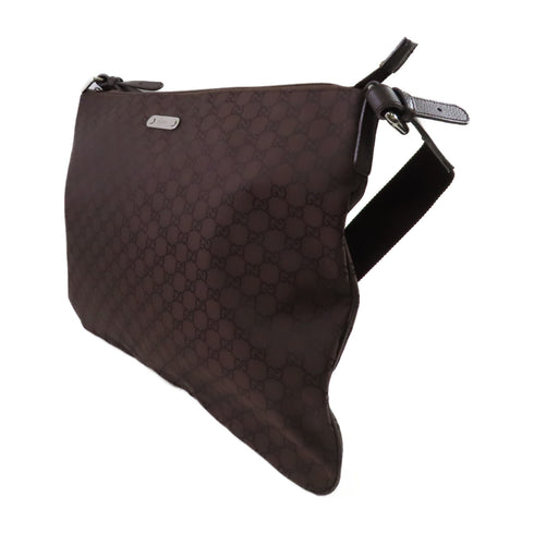 GUCCI GG SHW Shoulder Bag Crossbody GG Nylon Canva 190628 Brown