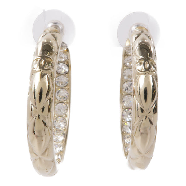 CHANEL CC Earrings Accessories PVC Metal Gold Transparent v1