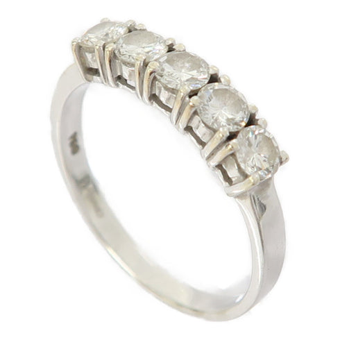 Fine Jewelry 0.60ct Diamond Ring 2.3g 18K White Gold US#6.5