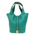 HERMES PHW Picotin PM Tote Bag Handbag Clemence Leather Vert Verone Green